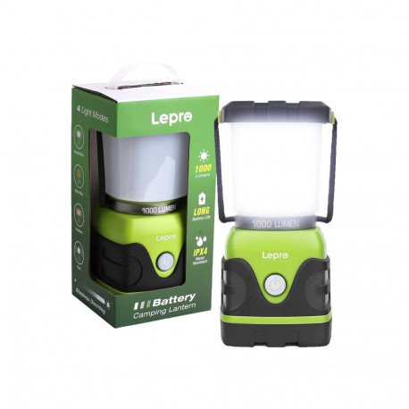 Camping Lantern - LEPRO 3300002 1000-Lumen, Battery-Powered, 360° Illumination, 4 Modes, IPX4
