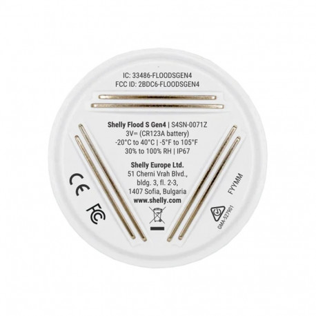 Flood Sensor - Shelly Flood S Gen4 White