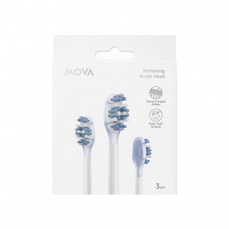 Electric Toothbrush Head - MOVA ABH2-WH 3-Pack White