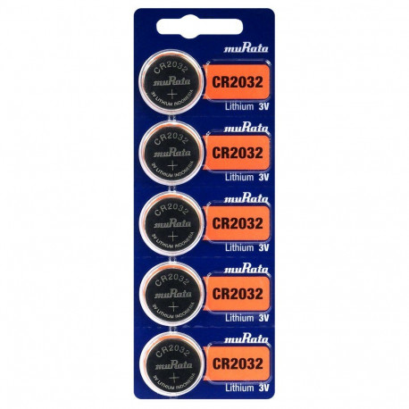 Battery - Murata CR2032 3V 220mAh Lithium Coin Battery 5Pcs