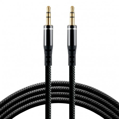 Audio Cable - EverActive CBS-1JB 3.5mm AUX Cable Gold-Plated Connectors 1.0m Black