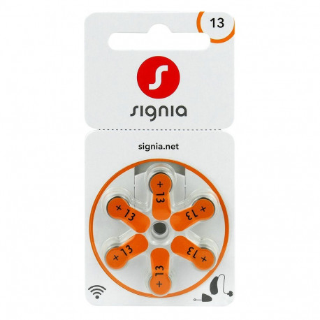 Battery - Signia 13 6BL Zinc-Air Hearing Aid Battery 1.45V