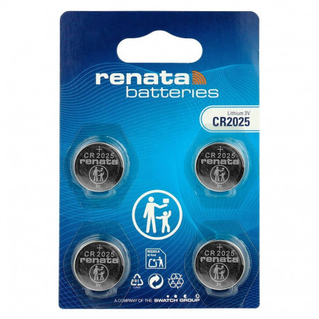 Battery - Renata CR2025 Lithium 3V 180mAh Button Cell