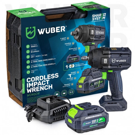 Impact Wrench - WUBER W04604 20 V Black, Blue