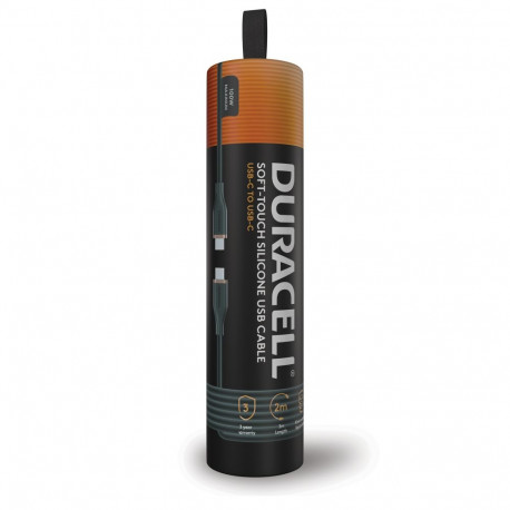 USB Cable - Duracell USB-C To USB-C 100W 2M DRU8020A Black