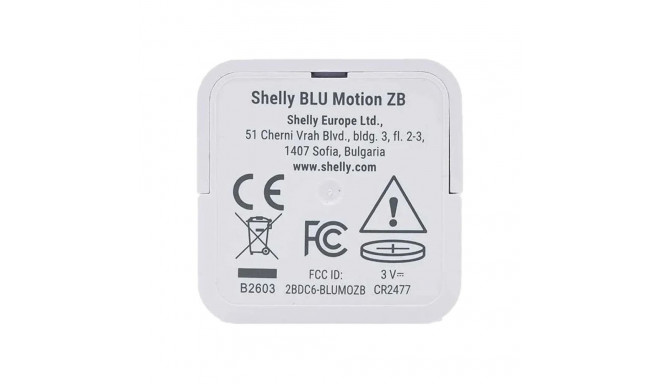 Motion Sensor - Shelly BLU Motion Zigbee 3.0 Bluetooth 5 LE White