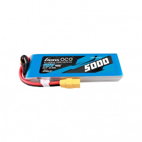 Gens ace G-Tech 5000mAh 11.1V 45C 3S1P lipo battery with XT90 Plug