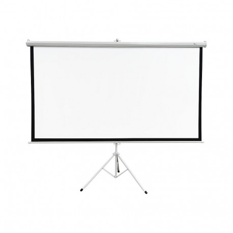 "PROJECTION SCREEN 100inch 169 220x125CM WHITE PVC SEMI-AUTO ROLLER with STAND PSR-100"