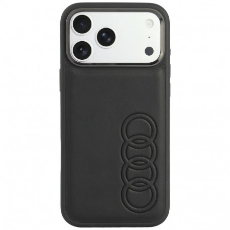 Audi TT Synthetic Leather MagSafe Case for iPhone 18 Pro Max / 17 Pro Max - Black