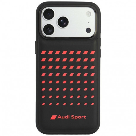 Audi Sport Synthetic Leather MagSafe Case for iPhone 18 Pro Max / 17 Pro Max - Black