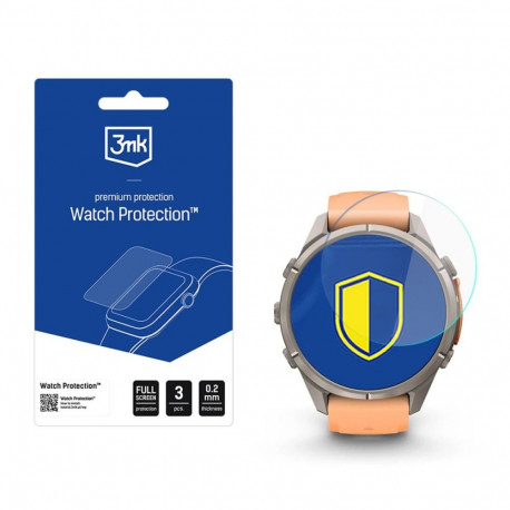 Kaitsekile FlexibleGlass, Garmin Fenix 9 Pro - 43mm, komplektis 3tk, 3mk