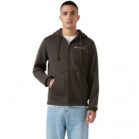 Bluza męska Champion Hooded Full Zip Sweatshirt brązowy 221794 GS509   L
