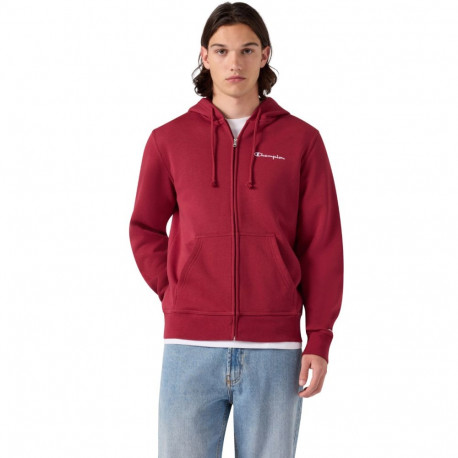Bluza męska Champion Hooded Full Zip Sweatshirt czerwona 221794 RS508 L