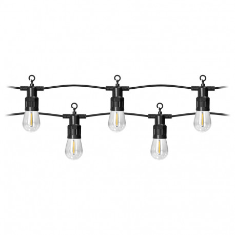 Päikeseenergial töötav valguskett 10m, 10 × LED Filament