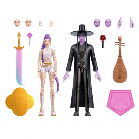 Mattel märulifiguuride komplekt KPop Demon Hunters Rumi ja Jinu Final Battle, 4 tarvikut, vahetatava