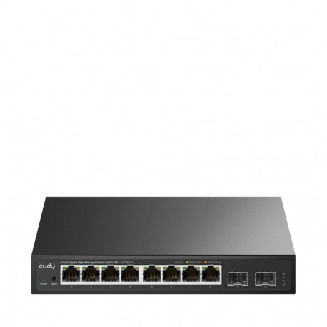 Cudy kommutaator GS108ES2 1.0 8-pordine gigabitine lihtsasti hallatav 2 SFP-pordiga L2 Gigabit Ether