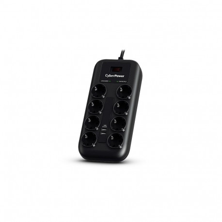 CyberPower P0820SUF0-DE surge protector Black 8 AC outlet(s) 200 - 250 V 1.8 m