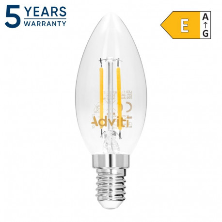 LED filamendipirnid E14 C35 2W 250lm 3000K 10 tk.