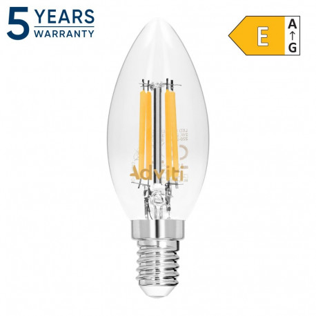 LED-filamentpirn E14 C35 6W 750lm 4000K (10 tk.)
