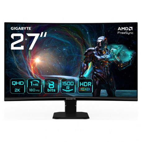 Gigabyte monitor GS27QCA EK, 68,6cm (27"), 2560 x 1440 pikslit, 16:9, Quad HD, VA, 1ms, 180Hz, HDR, 