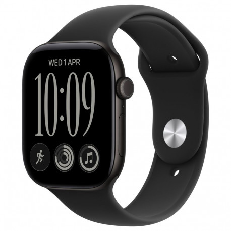 Apple nutikell S12 Aluminium 42mm (must spordirihm) M/L, must