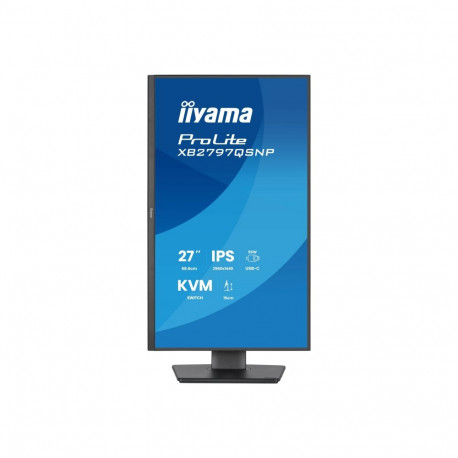 IIYAMA XB2797QSNP-B1 27inch IPS-panel 2560x1440 EyeComfort 15cm Height Adj. Stand USB-C Dock LAN/96W