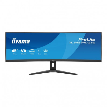 IIYAMA monitor XCB4594DQSU-B1 44.5inch ülilai kumer VA DQHD 5120x1440 450cd/m2 2ms 2xDP 2xHDMI 2xUSB