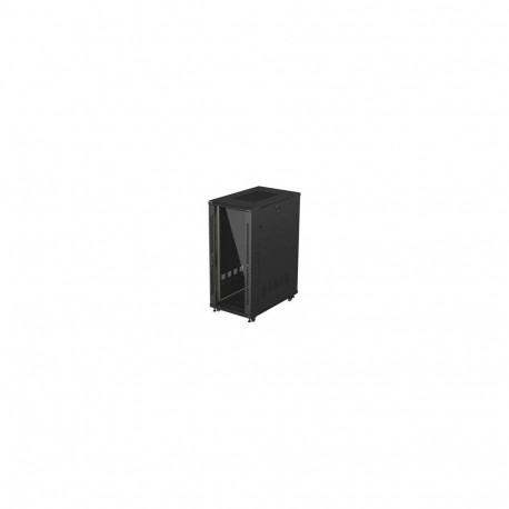 LANBERG rack cabinet 19 inch free standing 27U 600X1000 flat pack with glass door black