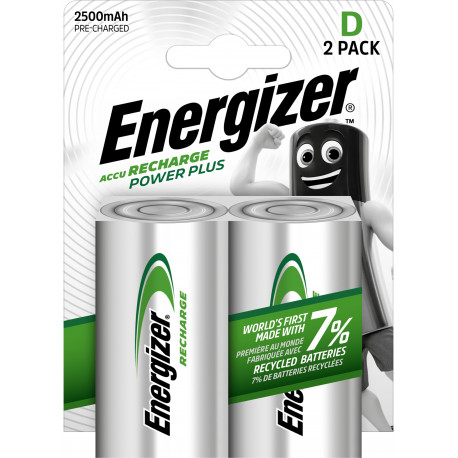 Energizer rechargeable battery Recharge Power Plus D CP2 2500mAh