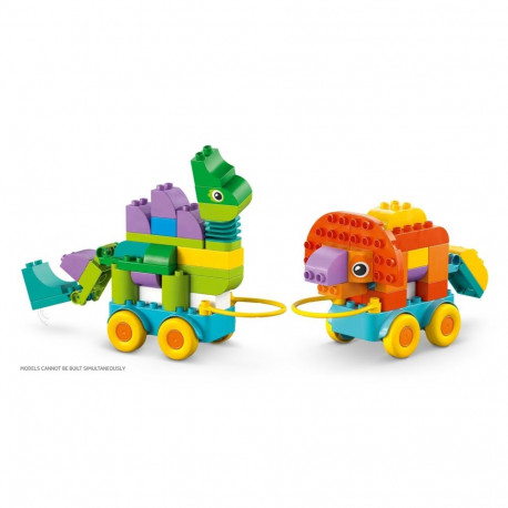 Toy Building Set - LEGO DUPLO 10451 3-in-1 Dinosaurs on Wheels 108 Pieces