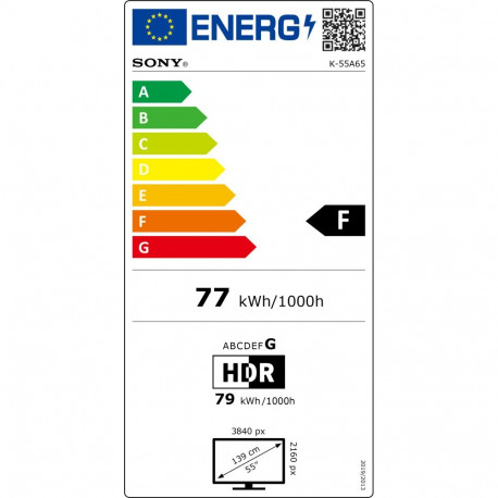 Sony 4K OLED TV | K55A65PB Bravia 6 | 55 | Smart TV | Google TV | UHD | Black