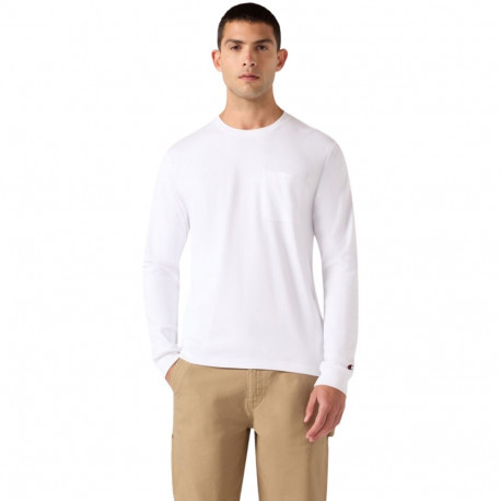 Koszulka męska Champion LS Tee biała 222507 WW001 XL