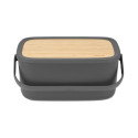 Brabantia 128264 bread box Rectangular Black  Wood