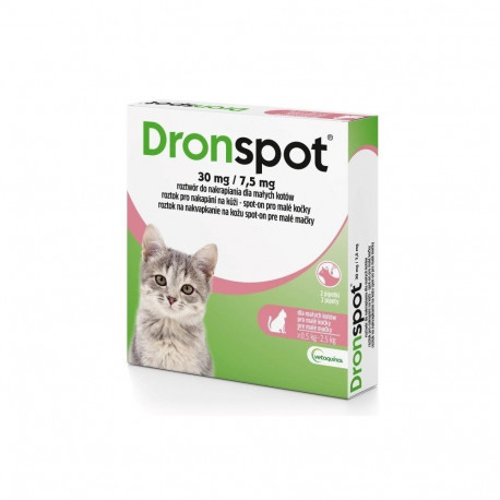 VETOQUINOL Dronspot ussivastased tilgad kassidele 0.5–2.5kg