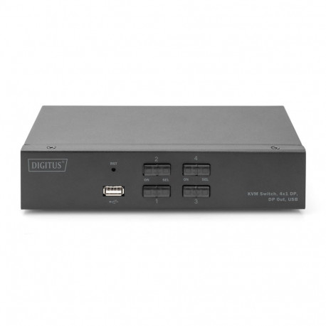 Digitus KVM-lüliti 4x1 DP DP Out USB
