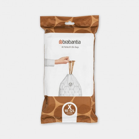 Brabantia prügikott 138041 12L 40 tk, valge