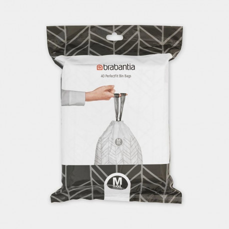 Brabantia prügikotid 138829 60L 40tk, valge