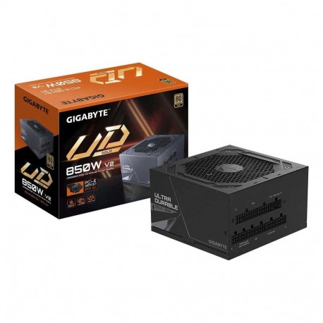 GIGABYTE toiteplokk UD850GM PG5 V2 PCIe Gen 5.1 80 PLUS Gold täielikult modulaarne disain 120mm vent