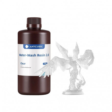 3D Printer Resin - ANYCUBIC Water-Wash Resin 2.0 1 kg Transparent