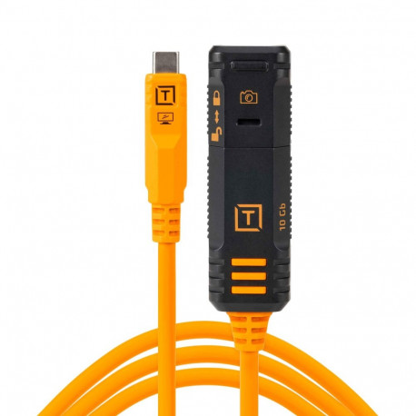 TetherPro Optima 10G TetherBoost USB-C Extension Cable 4.8m | Orange