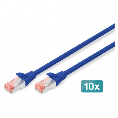 DIGITUS CAT 6 S/FTP patch-kaabel, 10 tk, 0,25m, sinine