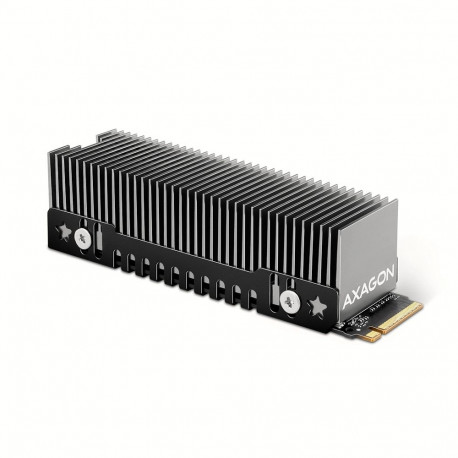 Axagon M.2 SSD passiivjahuti CLR-M2XT, alumiinium, 2280 M.2 NVMe SSD, must-hall, 1tk
