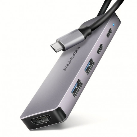 Axagon HMC-5H60 laptop dock/port replicator Wired USB 3.2 Gen 1 (3.1 Gen 1) Type-C Grey