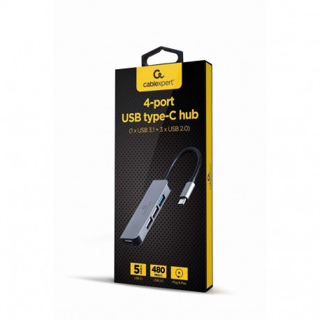 Gembird sülearvuti dokk/pordireplikaator UHB-CM-U3P1U2P3-01 juhtmega USB 3.2 Gen 1 (3.1 Gen 1) Type-