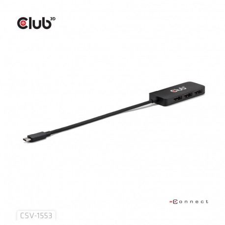 CLUB3D CSV-1553 interface hub USB Type-C Black