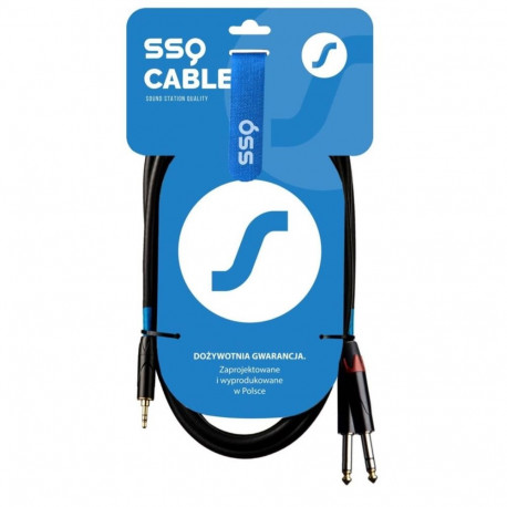 Cable Adapter - SSQ MIJM3 3.5mm to Dual 6.3mm 3m Black