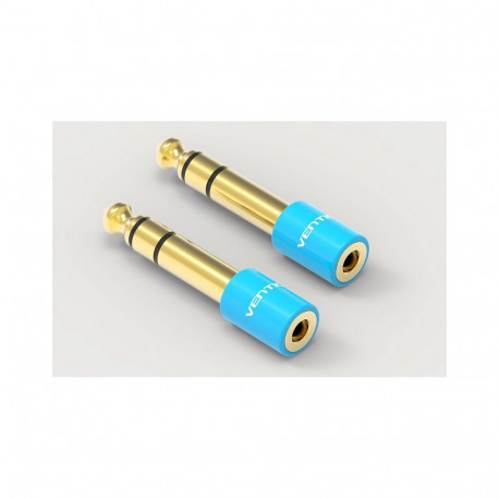 Vention audioadapter 6.5mm isane–3.5mm emane, sinine