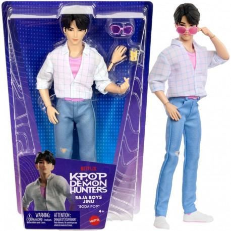 Mattel moenukk KPop Demon Hunters Saja Boys Jinu „Soda Popi“ välimusega, filmiteemaliste aksessuaari