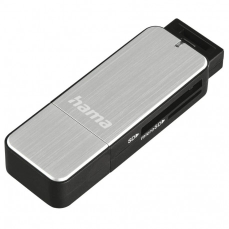Hama kaardilugeja 123900 USB 3.2 Gen 1 (3.1 Gen 1), must, hõbedane
