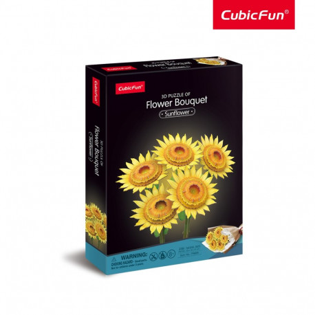 CUBICFUN 3D pusle lillekimp - päevalilled